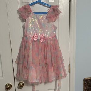 Jona Michelle Pink and White Sparkle Dress